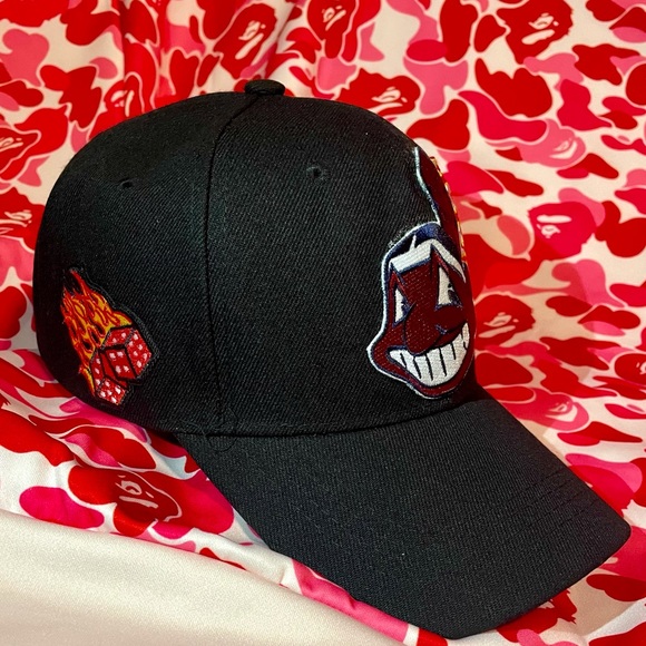 Custom made chief wahoo Cleveland Indians Hat - Picture 4 of 6